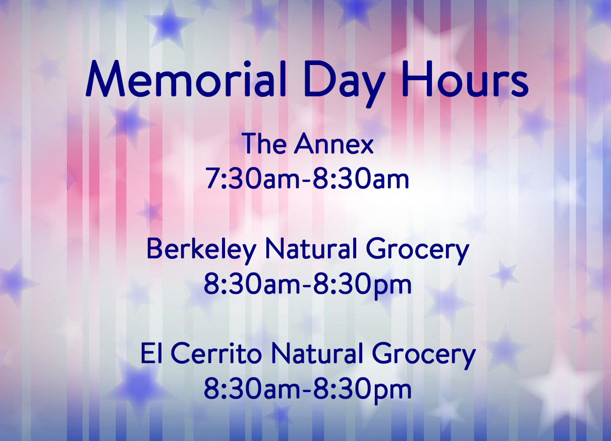 Memorial Day Hours Monday, May 29, 2023